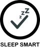 sleepsmart logo with round border – With bottom writeup – small